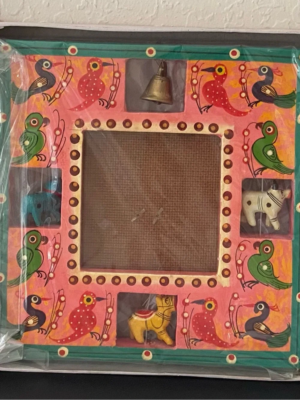 Set of 3 Handcrafted Kondapalli Wooden Photo Frames Hand Painted